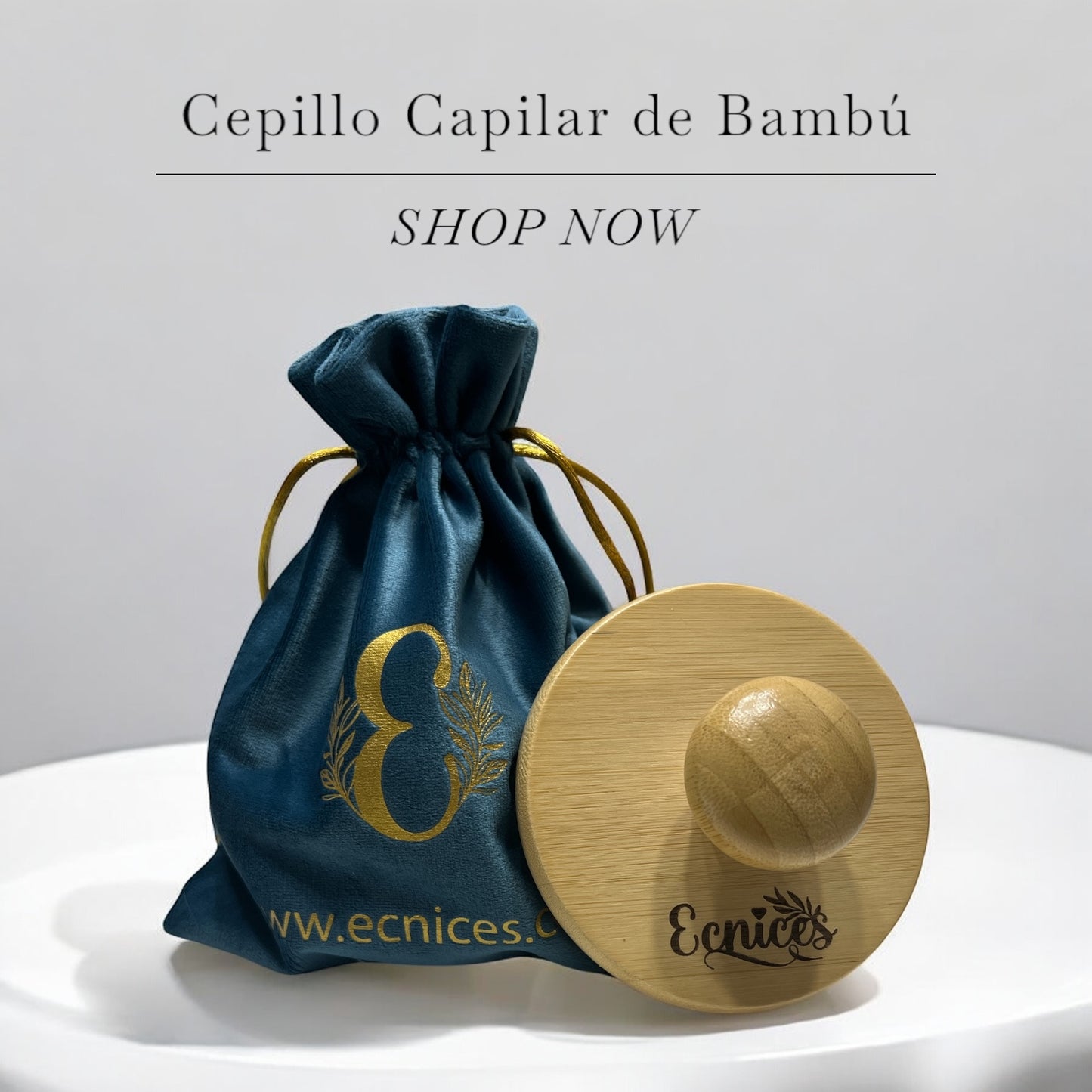 Cepillo Capilar masajeador de Bambú